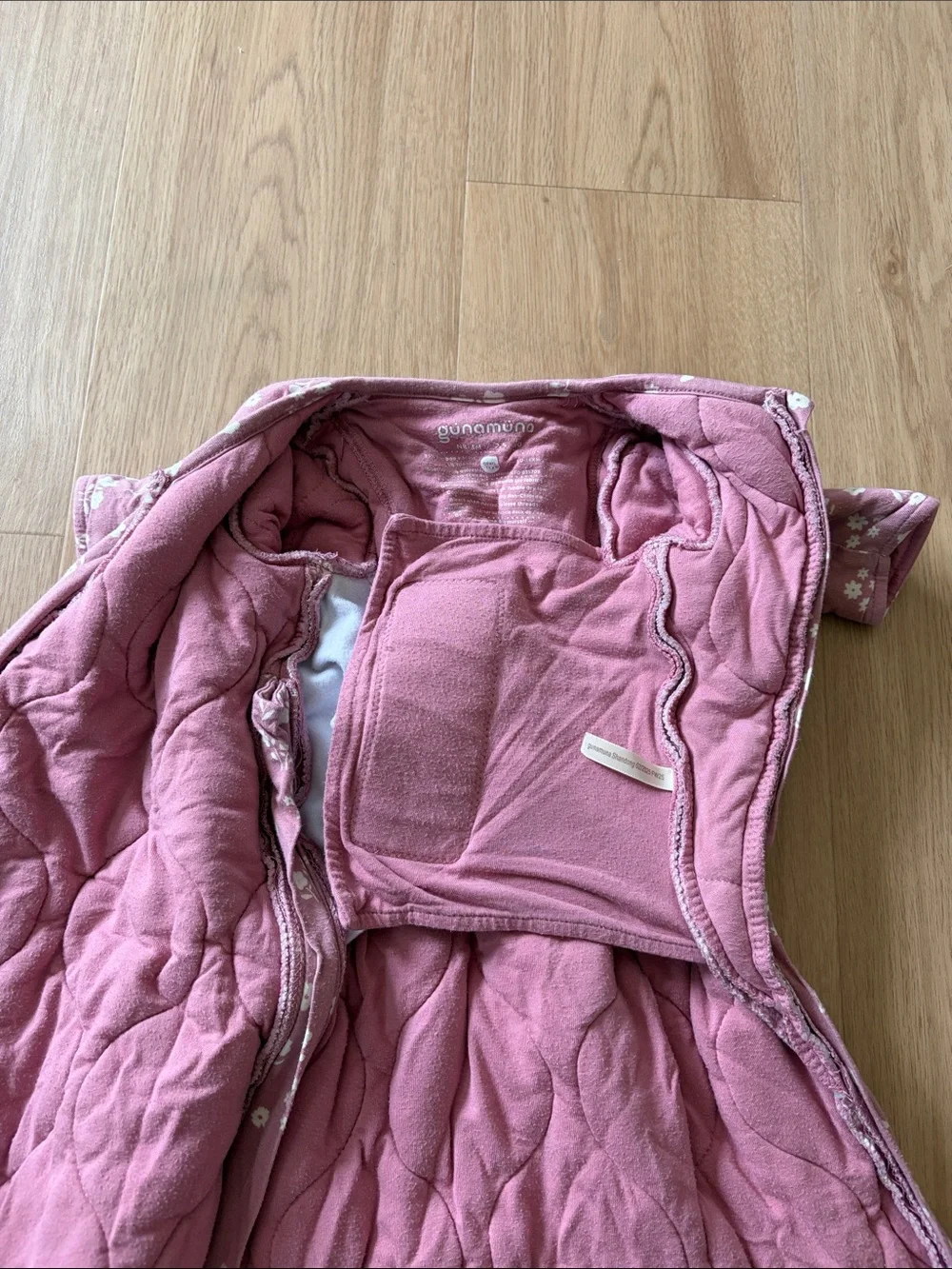Goumamon Pink Floral Baby Sleep Sack - Soft Zip Front Sleep Bag